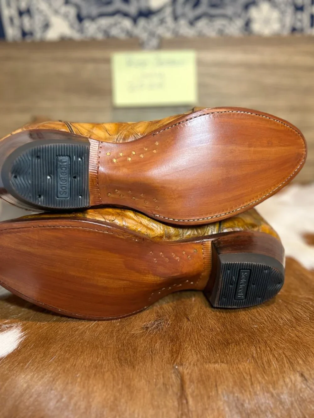 Justin's Genuine Exotic Leather Cowboy Boots in Men's Size 8.5D